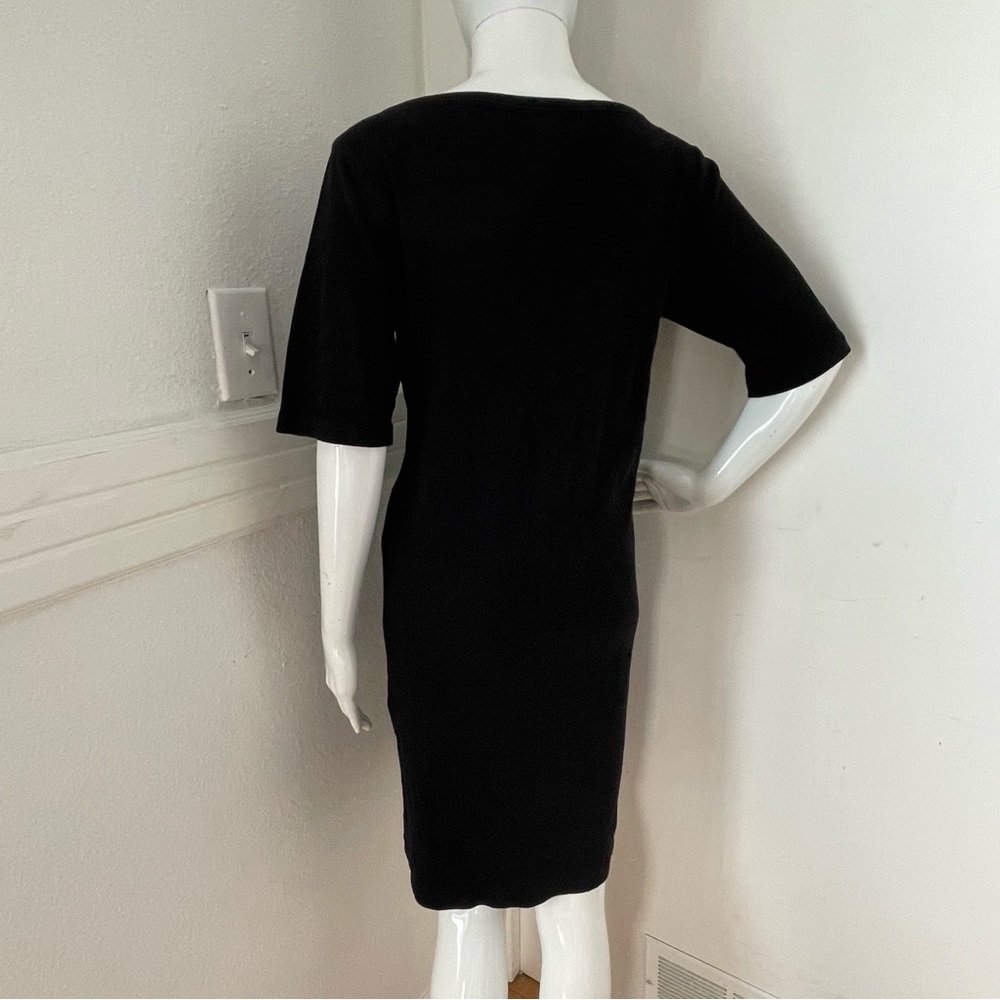 Ralph Lauren Black Cotton Dress 3/4 Sleeve Elegant Business Office Casual - Picture 7 of 15
